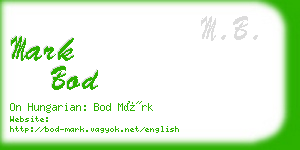 mark bod business card
